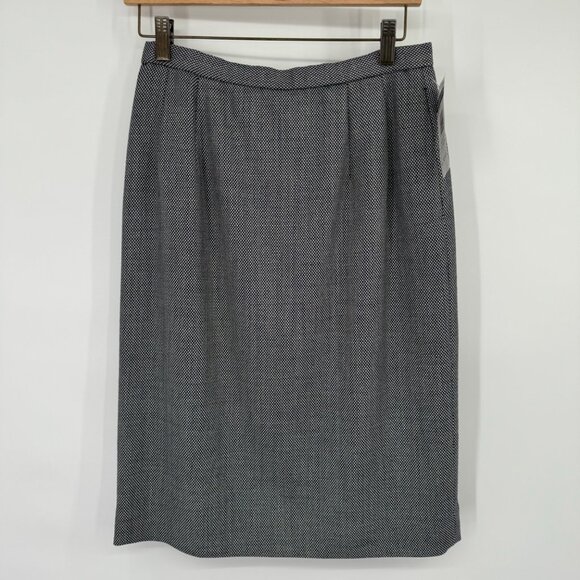 Pendleton Petite seasonless Wool Pencil Skirt navy blue pattern USA Size 10Pnew - Picture 10 of 10